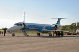 Dniproavia Embraer 145 at Chernivtsi Airport 
